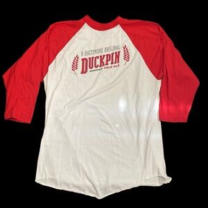 Union Craft Brewing 🎳Duckpin Pale Ale🎳3/4 Sleeve Baseball T-Shirt